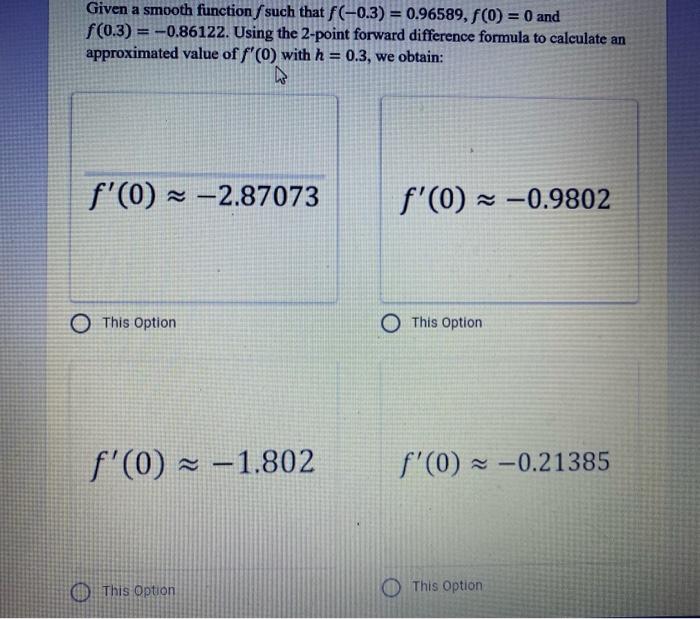 When Approximating F X Dx Using Romberg Integration R32 Gives An Approximation Of Order O H O H10 This Option O This 2