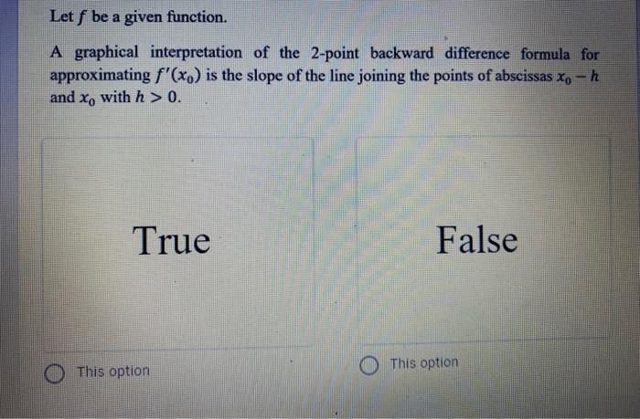 A Formula Of Order 4 For Approximating The First Derivative Of A Function F Gives F 0 4 50557 For H 1 F 0 2 09 2
