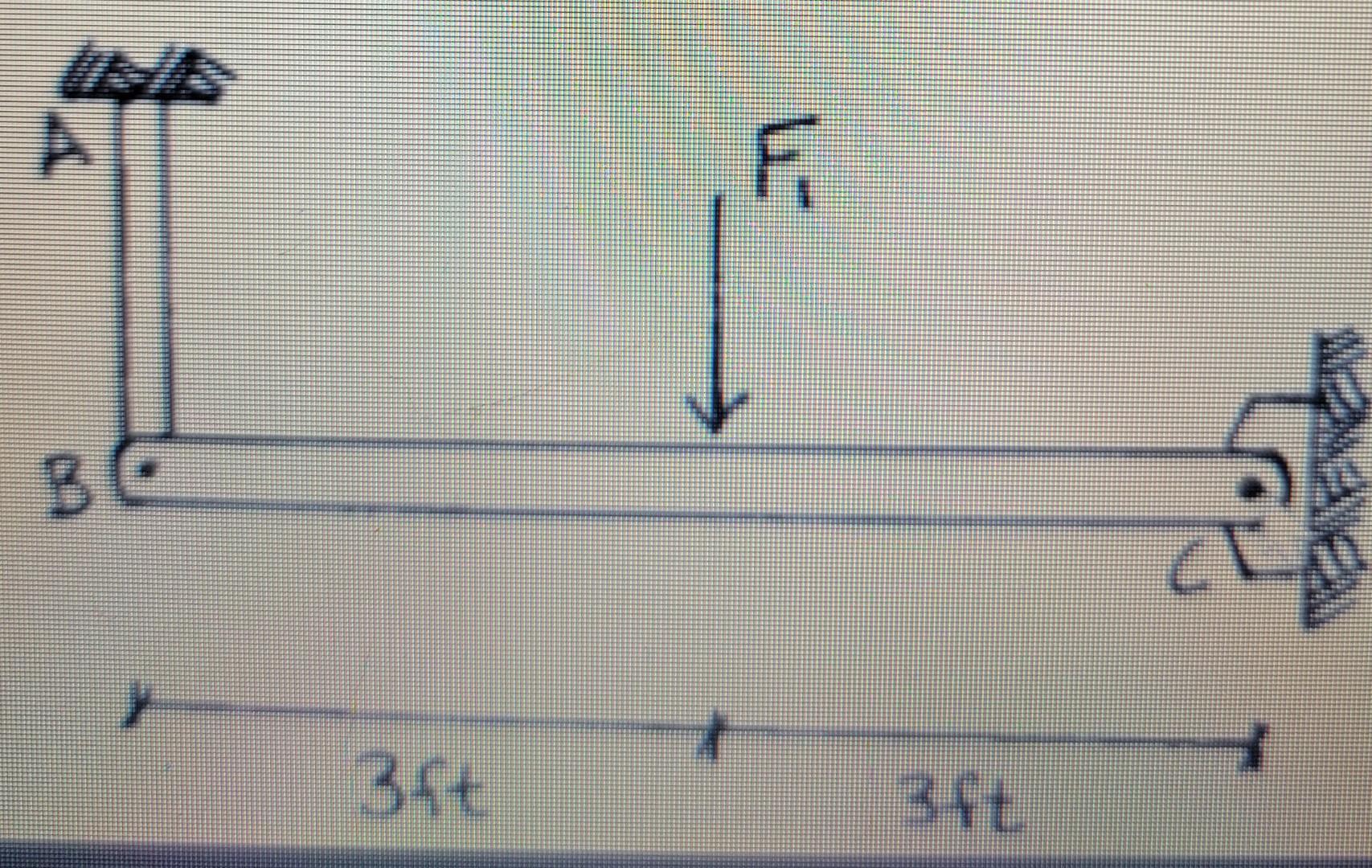 Beam Bc Is Supported By Two Pins 5 8 In Diameter The One On The Right Holds It From The Bar Ab Beam Bc Has A Sect 1