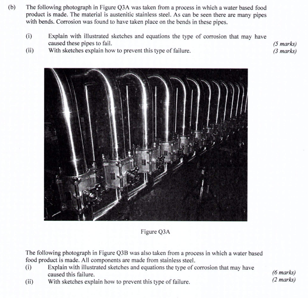 B B The Following Photograph In Figure Q3a Was Taken From A Process In Which A Water Based Food Product Is Made The M 1