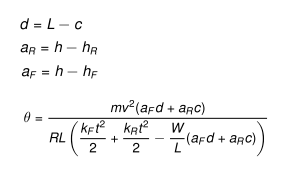 A Car Has The Following Suspension And Body Parameters Parameter Variable Body Mass Kg M 870 Vehicle Wheelbase M L 2