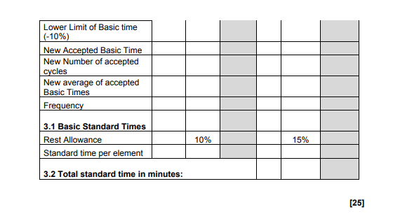 Question 3 The Rating R And Observed Times Ot For Elements 1 2 Are Given In The Table Below Calculate The 20 3