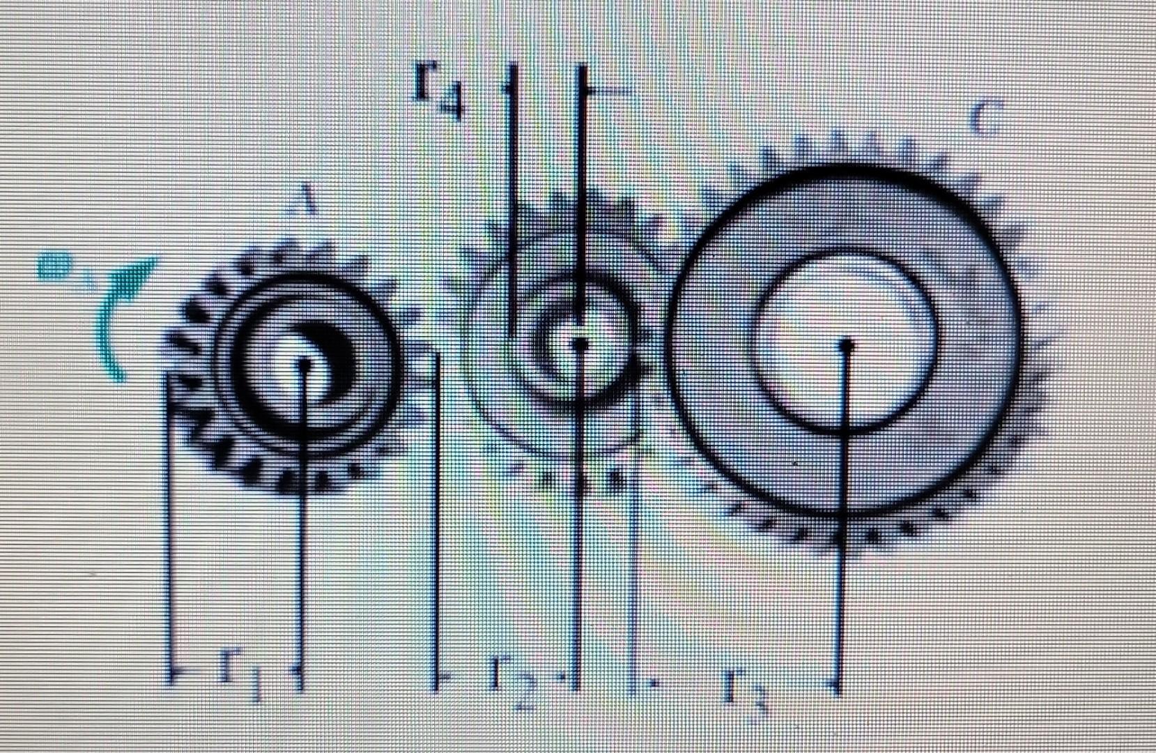A Gear Reduction System Consists Of Three Gears A B And C Knowing That Gear A Rotates Clockwise With A Constant Angul 1