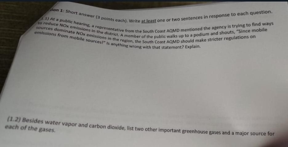Don 1 Short Answer 3 Points Each Write At Least One Or Two Sentences In Response To Each Question Sources Dominate 1