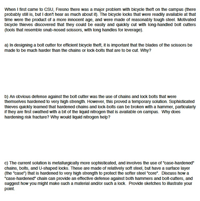 When I First Came To Csu Fresno There Was A Major Problem With Bicycle Theft On The Campus There Probably Still Is Bu 1