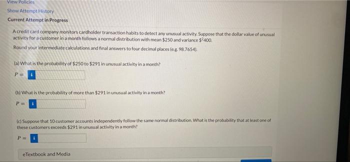 View Policies Show Attempt History Current Attempt In Progress Acredit Card Company Monitors Cardholder Transaction Habi 1