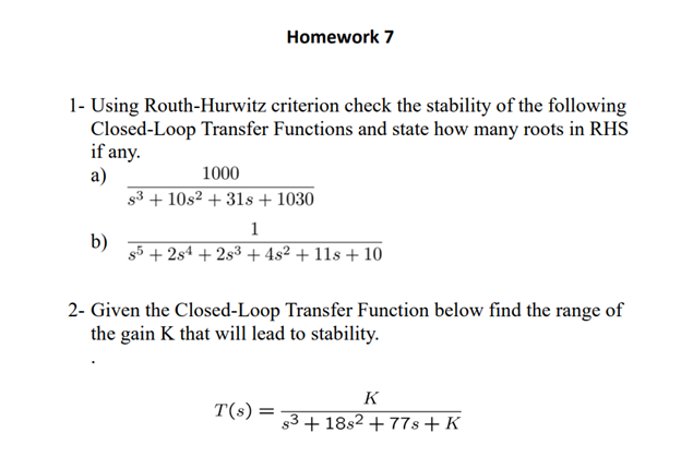 Mech 490 Control Systems Please Help Me 1