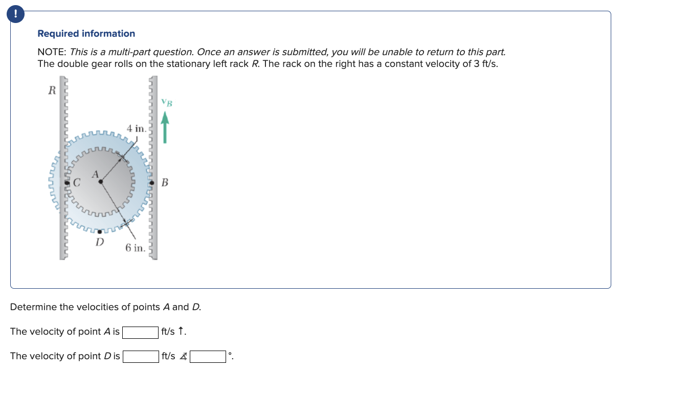 Required Information Note This Is A Multi Part Question Once An Answer Is Submitted You Will Be Unable To Return To 1