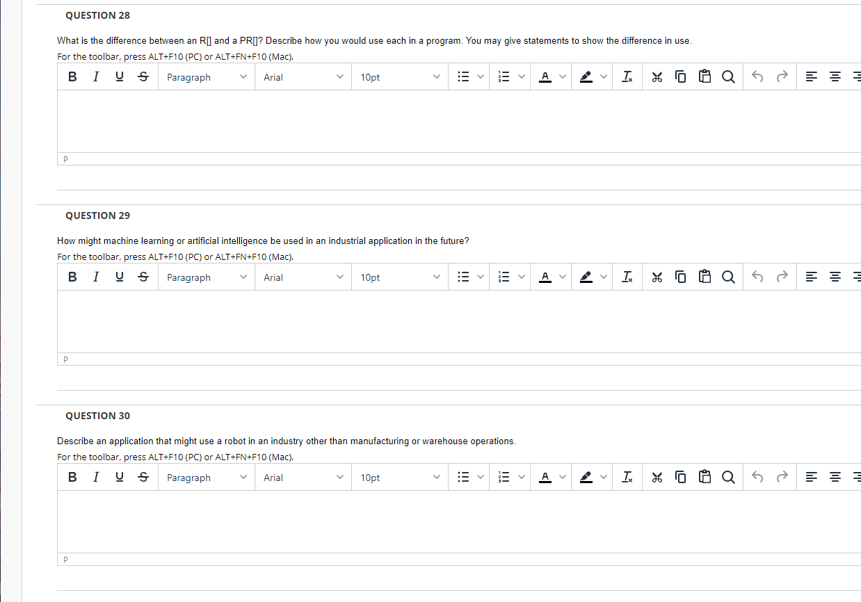 Question 28 What Is The Difference Between An R And A Pr Describe How You Would Use Each In A Program You May Give 1