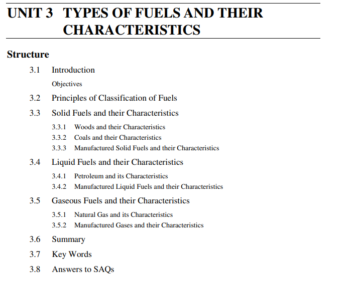 Mech 443 Energy Conversion Mini Project 1 Types Of Fuels Structure 3 1 Introduction Objectives 3 2 Principles Of Cla 1