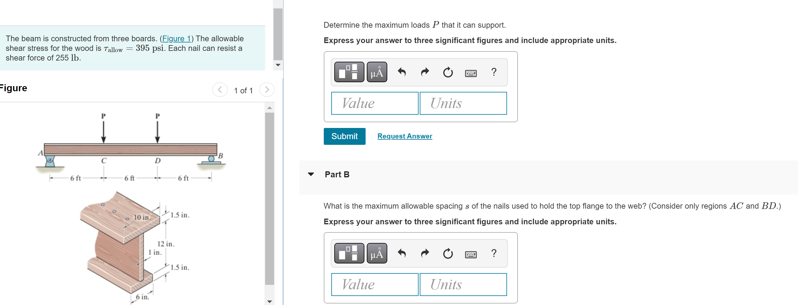 Determine The Maximum Loads P That It Can Support Express Your Answer To Three Significant Figures And Include Appropri 1