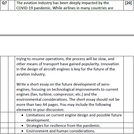 Q7 20 The Aviation Industry Has Been Deeply Impacted By The Covid 19 Pandemic While Airlines In Many Countries Are Tr 1