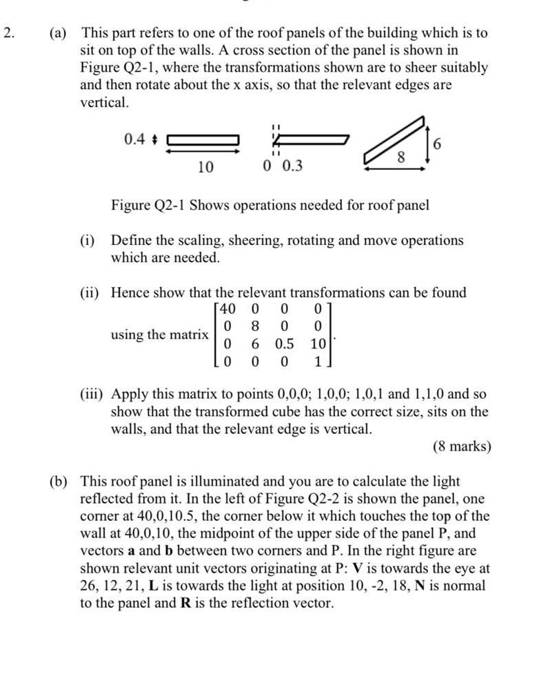 2 A This Part Refers To One Of The Roof Panels Of The Building Which Is To Sit On Top Of The Walls A Cross Section O 2