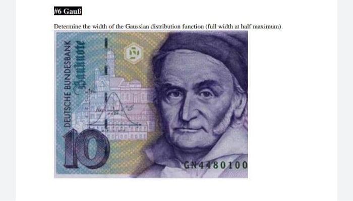 6 Gaul Determine The Width Of The Gaussian Distribution Function Full Width At Half Maximum Deutsche Bundesbank Saukt 1
