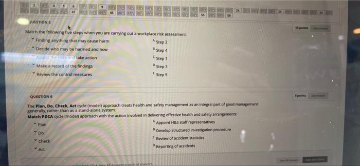 Question Completion Status 4 5 6 41 D 431 Ln 100 120 45 24 Son 510 12 Sa 55 Question 2 Match Each Type Of Control Measur 3