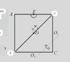 The Material Point Moves Along The Diagonal Bd Of The Square Abcd With Side A 2m At The Calculated Time Point The Point 1
