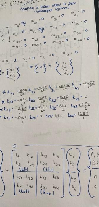 C P Ct 03 Bmwa Solve This Equation M 4 0 L Pc Damping Is Taken Equal To Zero Condamped System Ei 2