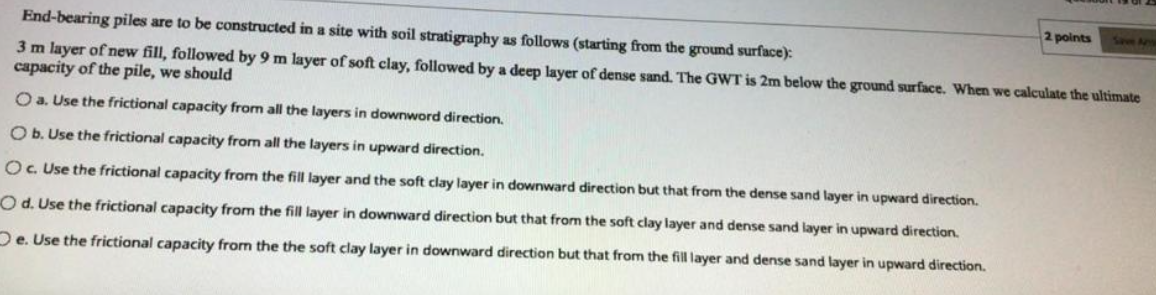 Foundation Engineering Question 1 Question 2 2