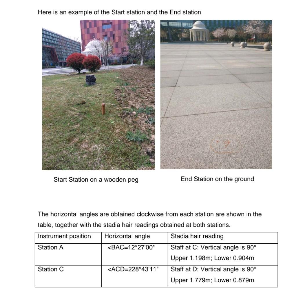 Work Out The Coordinates N E Of A Station C From The Designated Control Stations A D With Known Coordinates N 3