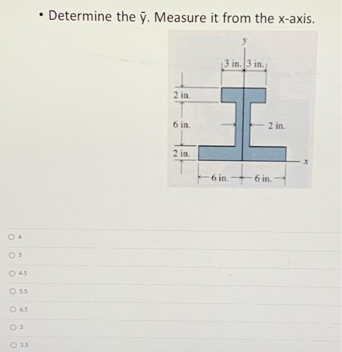 Determine The Y Measure It From The X Axis 3 In 3 In 2 In 6 In 2 In 2 In 1 6 In 6 In 0 4 05 4 5 O 5 5 6 5 1
