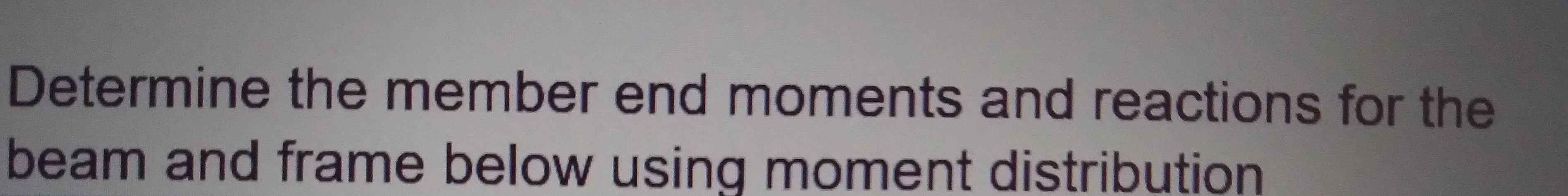 Determine The Member End Moments And Reactions For The Beam And Frame Below Using Moment Distribution 80 Kn 40 Kn B E 1