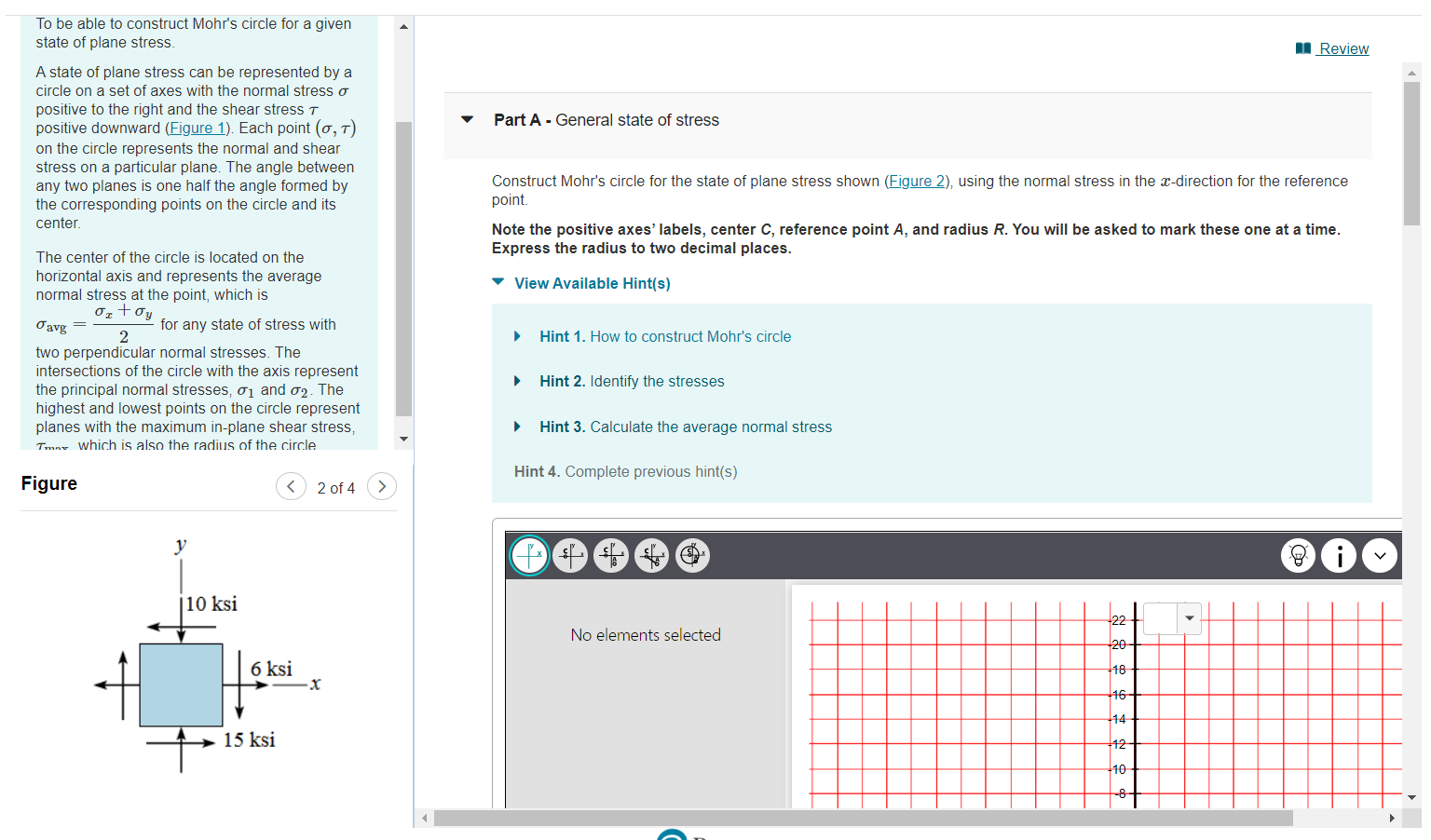 Review To Be Able To Construct Mohr S Circle For A Given State Of Plane Stress A State Of Plane Stress Can Be Represent 1