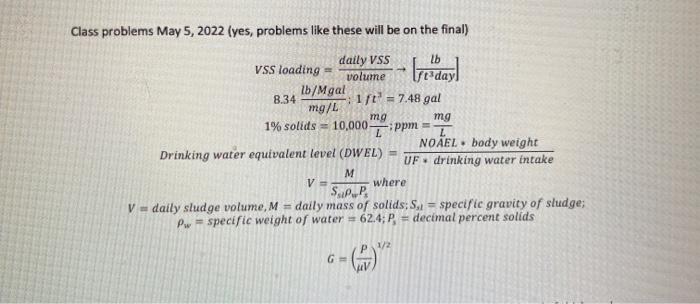6 What Is The Power Ft Lb Sec That Must Be Imparted To 1 Mgd Of Water Passing Through A Rapid Mix Unit With The Follo 2