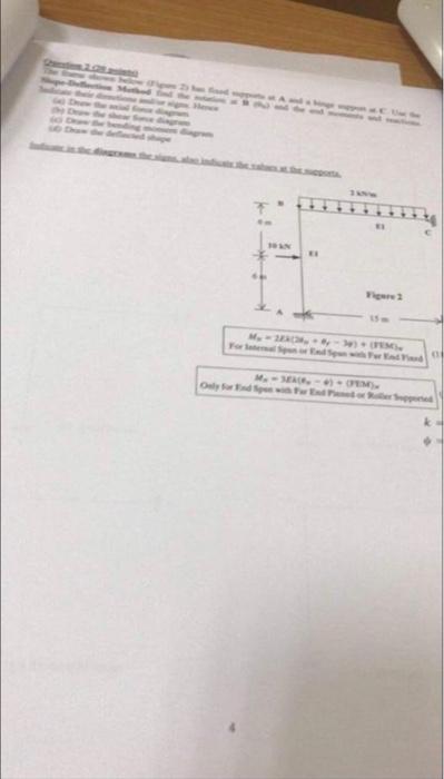 A Draw The Axial Force Diagram B Draw The Shear Force Diagram C Draw The Bending Moment Diagram 1