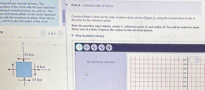 Part A General State Of Stress Berpendicular Normal Stresses The Sections Of The Circle With The Axis Represent Princip 1