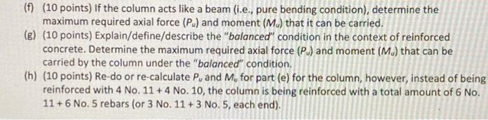 Problem 1 The Column Cross Section Shown In Fig 1 Is Cast With F 4 000 Psi And Reinforced With Steel Off 60 000 P 2