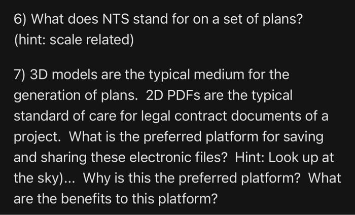 6 What Does Nts Stand For On A Set Of Plans Hint Scale Related 7 3d Models Are The Typical Medium For The Generati 1