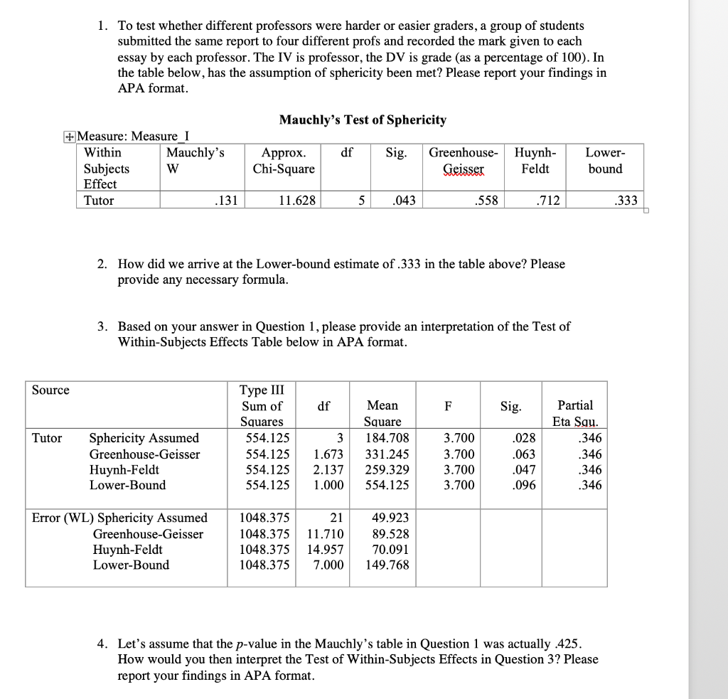 Please Answer Only Number 4 In This Document 1