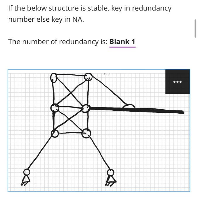 If The Below Structure Is Stable Key In Redundancy Number Else Key In Na The Number Of Redundancy Is Blank 1 If The 3
