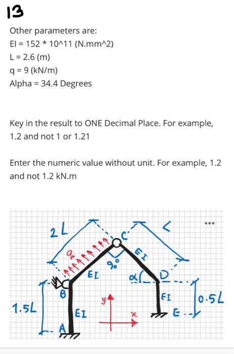 Question 12 What Is The Minimum Number Of Independent Displacements For The Below Structure If The Slope Deflection Meth 3