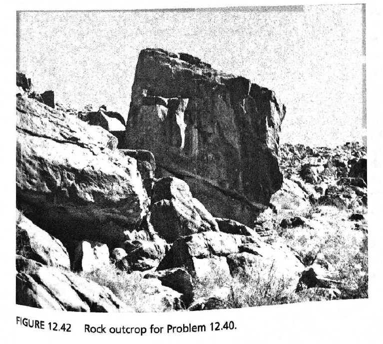 The Rock Outcrop Shown In Coduto Figure 12 42 Contains An Inclined Fracture The Fracture Is Inclined At An Angle Of 26o 1