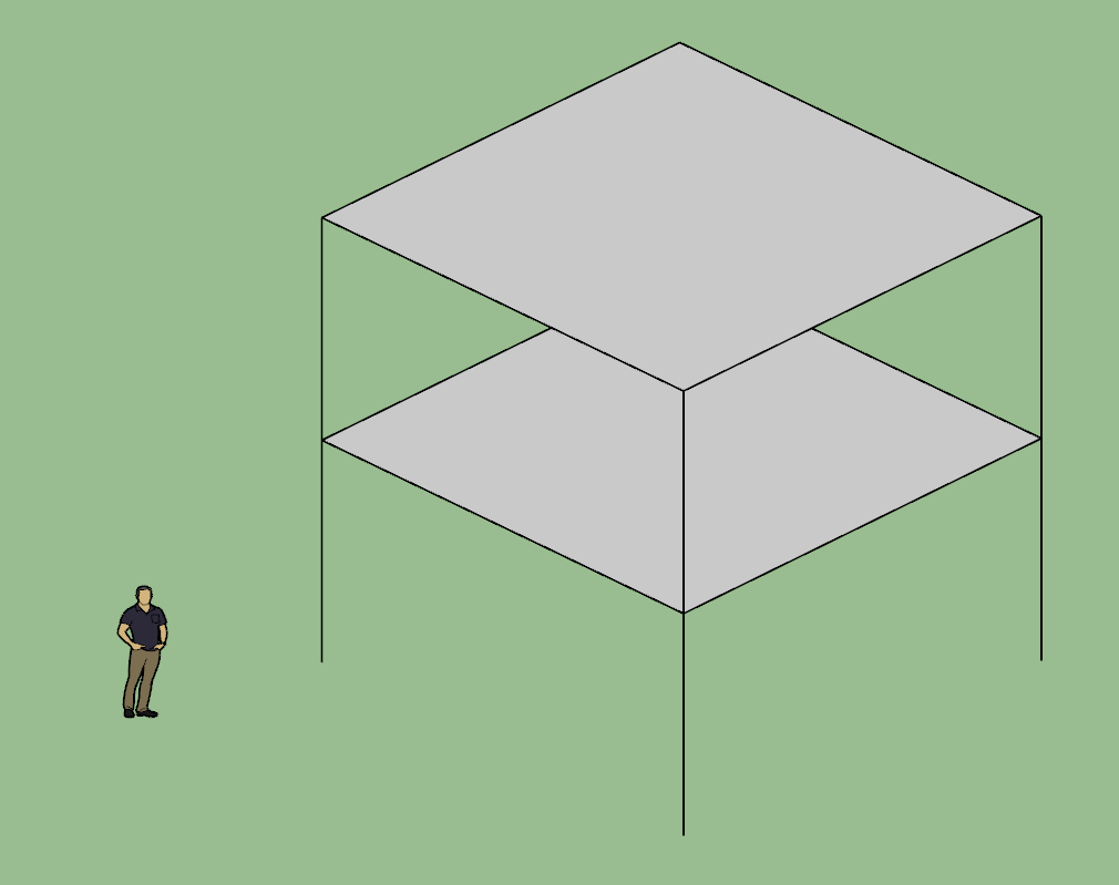A Two Level Structure With A Floor Mass Of 1200kg Per Floor Is Supported By Beams And Columns Of Effective Stiffnesses O 1