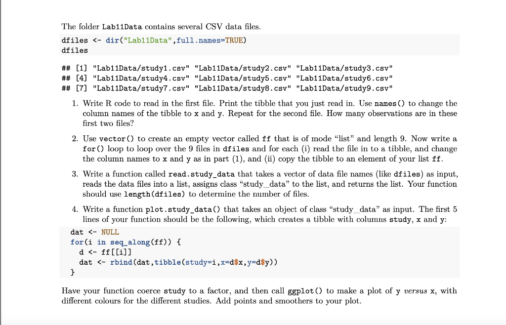 The Folder Lab11data Contains Several Csv Data Files Dfiles Dir Lab11data Full Names True Dfiles 1 Lab11da 1