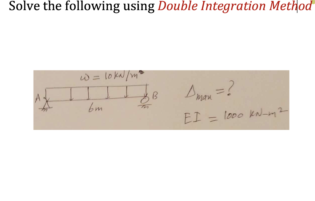 Find The Deflection At The Following 1