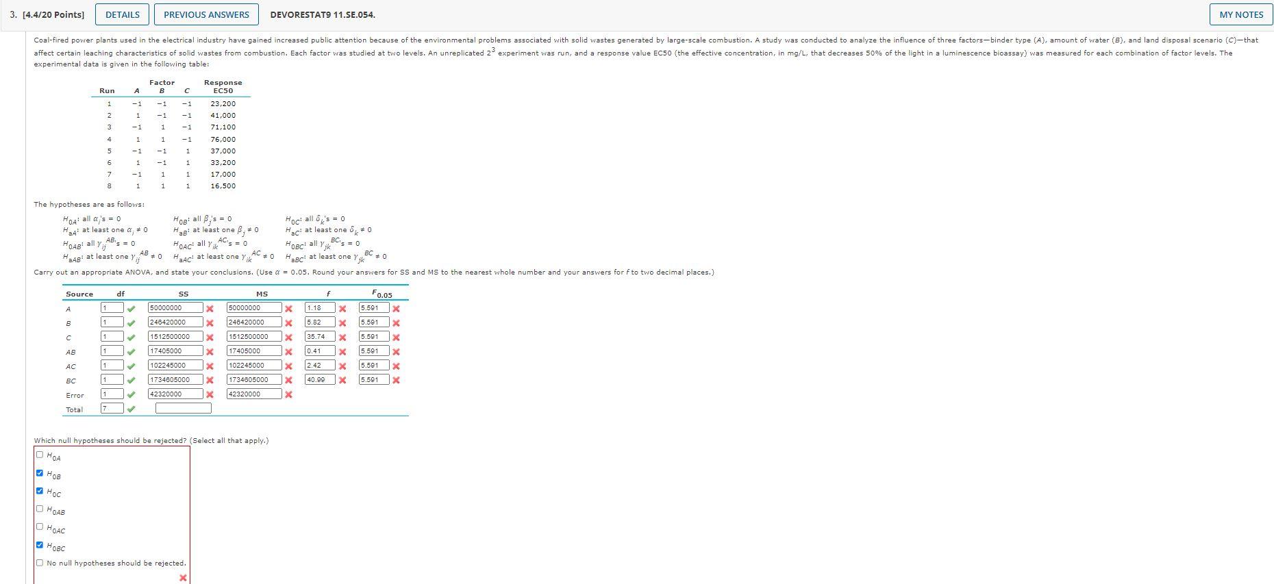 3 4 4 20 Points Details Previous Answers Devorestat9 11 Se 054 My Notes Coal Fired Power Plants Used In The Electric 1