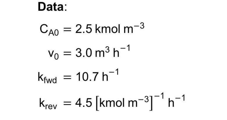 2 This Question Concerns The Following Elementary Liquid Phase Reaction A B C A Express The Net Rate Of Reaction In 2