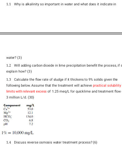 1 1 Why Is Alkalinity So Important In Water And What Does It Indicate In Water 3 1 2 Will Adding Carbon Dioxide In Li 1