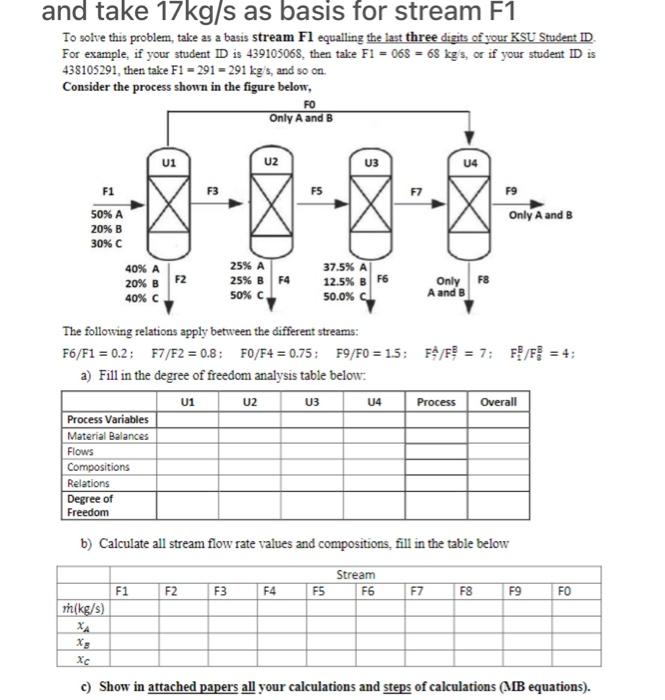 And Take 17kg S As Basis For Stream F1 To Solve This Problem Takze As A Basis Stream Fl Equalling The Last Three Digits 1