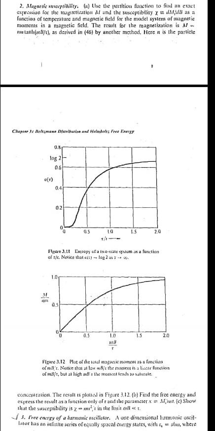 2 Alugnetic Wsceptibility Lise The Petition Function To Fill An Exact Expression For The Longitetization And The Su 1
