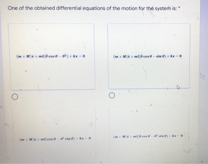 A Simple Pendulum Consisting Of A Mass M And Weightless String Of Length 1 Is Mounted On A Support Of Mass M Which Is At 3