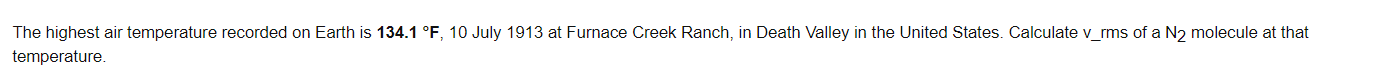 The Highest Air Temperature Recorded On Earth Is 134 1 F 10 July 1913 At Furnace Creek Ranch In Death Valley In The U 1