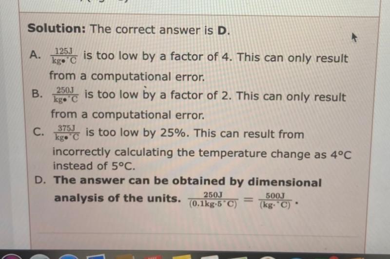 An Object With A Mass Of 0 1 Kg Absorbs 250 J Of Heat While Changing Temperature From 20c To 25c What Is The Specific H 1