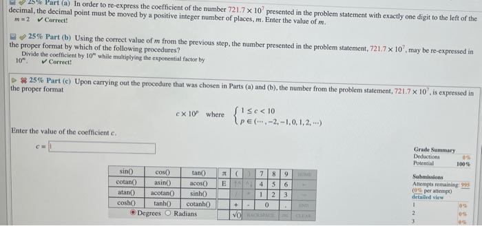 5 Problem 14 In Scientific Notation A Number Is Represented As A Coefficient C Multiplying An Exponential Factor 2