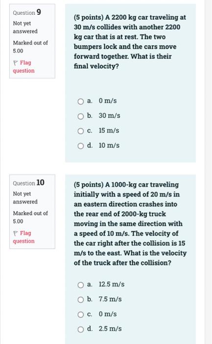Problem 1 30 Points Consider Two Objects Of Masses M 7 542 Kg And M2 0 8563 Kg The First Mass M Is Traveling Al 2