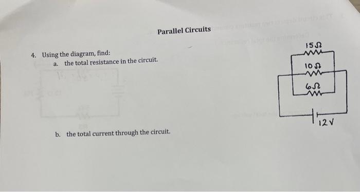 Series Circuits 1 Using The Diagram Find A The Total Resistance In The Circuit Is N 1032 Iov B The Total Current T 3