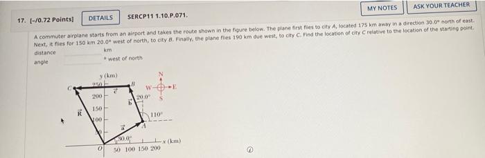 16 0 58 Points Details Sercp111 10 P 067 My Notes Ask Your Teacher Practice Anoth A Vector Has An X Component Of 2